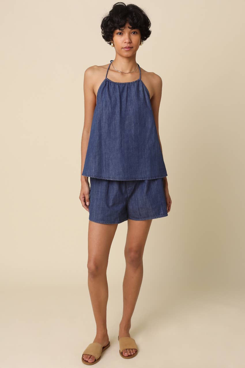 Willow Denim Elastic Shorts