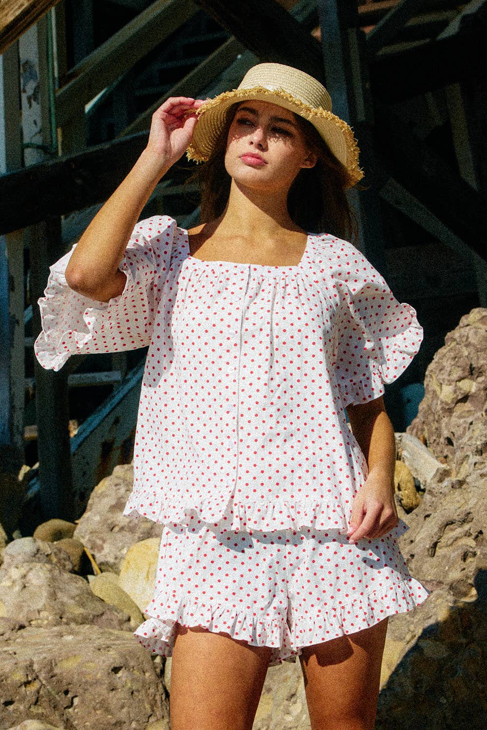 Phoebe Polka Dot Top