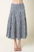 Emma Gingham Midi Skirt