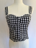 Angela Gingham Corset Top