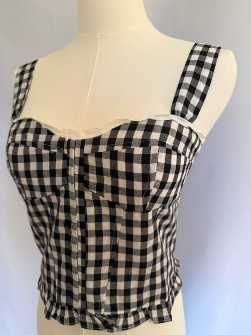Angela Gingham Corset Top