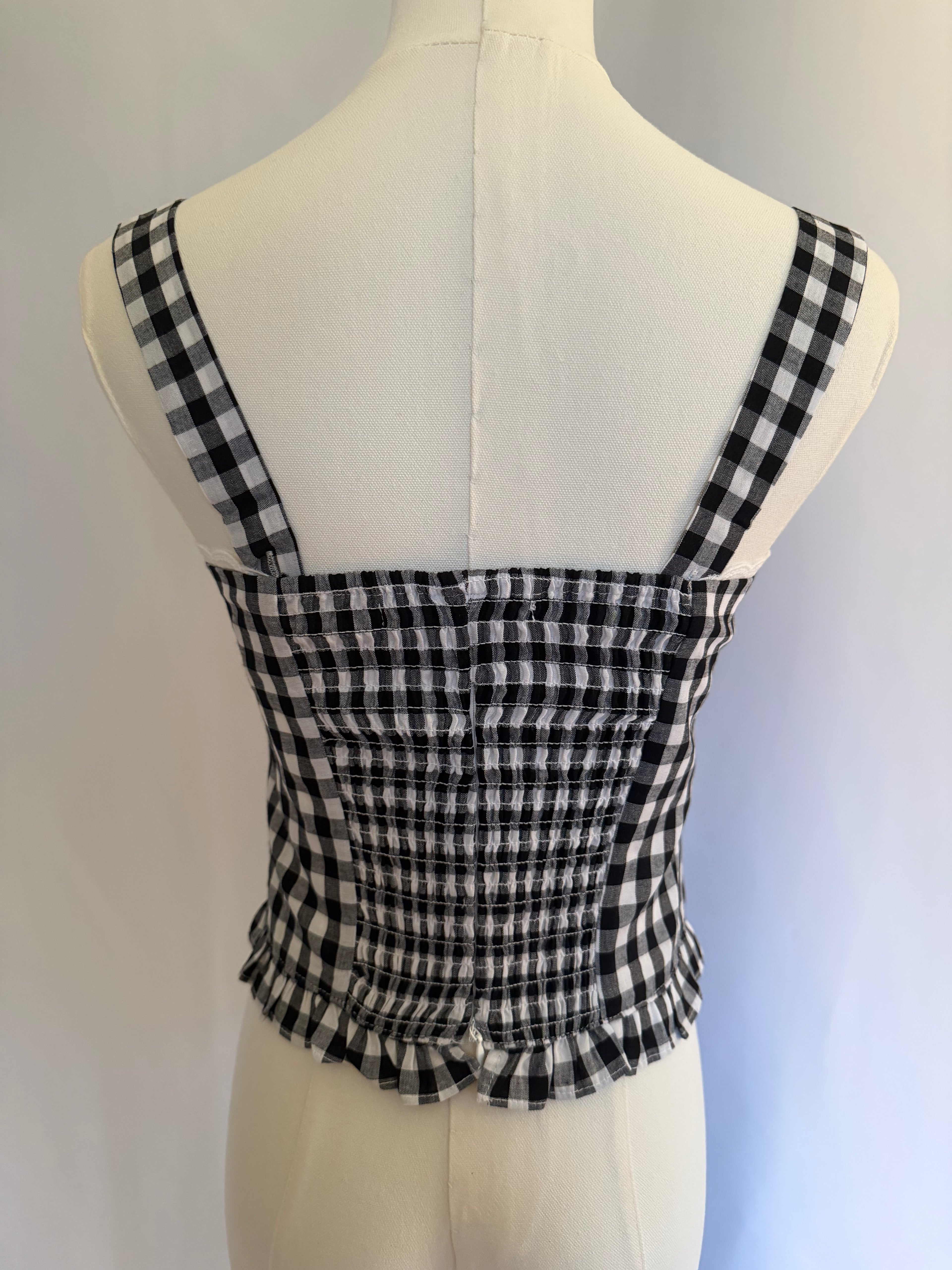 Angela Gingham Corset Top