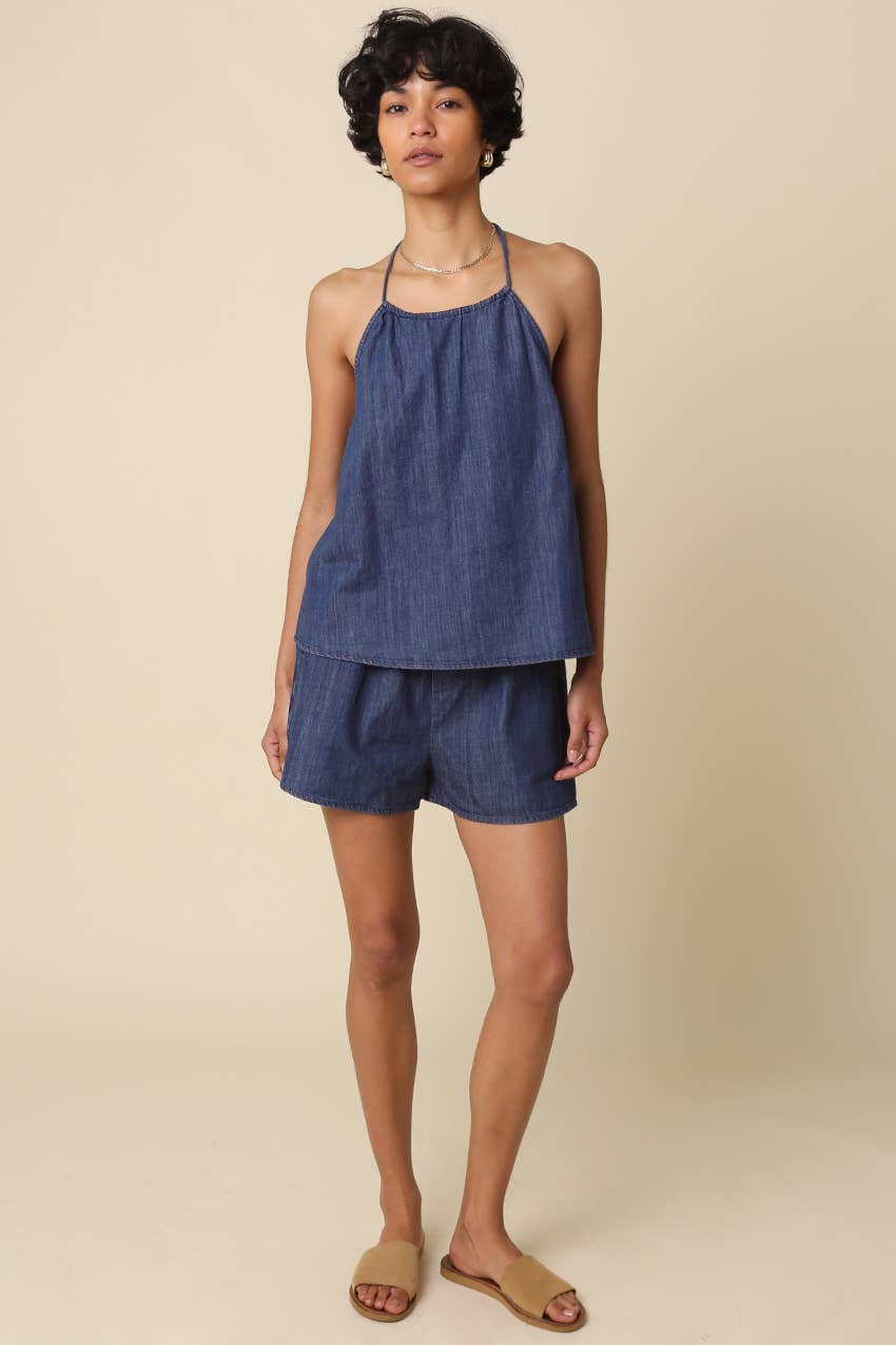 Willow Denim Elastic Shorts