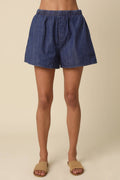 Willow Denim Elastic Shorts